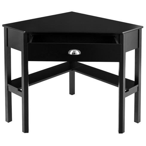 Tangkula Corner Computer Desktable Wood Workstation Black : Target