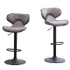 NicBex Dining Chairs Set of 2 Stool Upholstered Chair Airlift Adjustable Swivel Barstool with low-back style for Kitchen, Home Bar - 3 of 4
