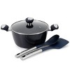 Oster Hawke 14 Piece Ceramic Nonstick Cookware Set in Dark Blue - image 2 of 4