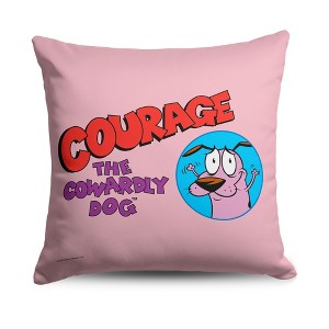 Cartoon Network Courage The Cowardly Dog Courage The Cowardly Dog Throw Pillow 18x18 Inches - 1 of 2