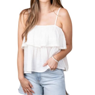 Women's Lexi Tiered Pearl Tank Top - J.NNA