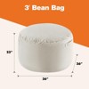 MAYEERTY Bean Bag Chair 4ft Foam Filled Soft Removable Cover Comfy for Adults Kids Living Room Bedroom Dorm - 4 of 4