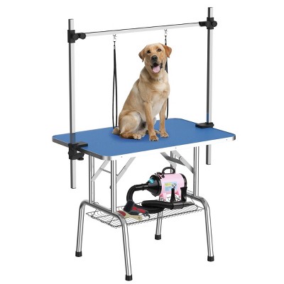 Heavy Duty Pet Grooming Table with Adjustable Arm and Non Slip Surface,Dog Drying and Trimming Table for Large and Medium Pets–LAOTIES