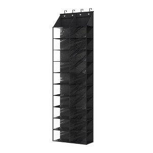 Over The Door Shoe Rack, 20 Large Pockets, 10 Tier Oxford Fabric Hanging Shoe Storage Organizer With 4 Metal Hook Over The Door Hanging Organizer - 1 of 4