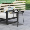 Tangkula Outdoor Metal Patio End Side Table Weather Resistant for Garden Balcony Yard - 4 of 4