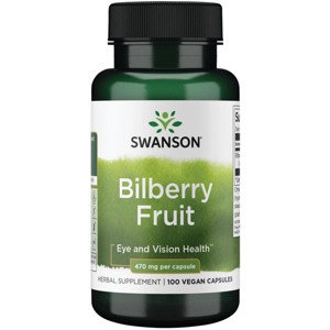 Swanson Bilberry Fruit 470 mg 100 Capsules. - 1 of 1