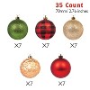 Every Day is Christmas 35ct 2.76"/70mm Shatterproof Round Christmas Tree Ornament Set, Merry Christmas Balls Ornaments with Hooks - 3 of 4