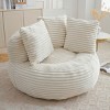 Bean Bag Lounger Modern with High Backrest and Foam Filling for Living Room or Bedroom 45in Wide-3irtyhousy - 2 of 4
