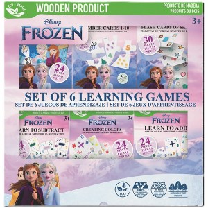 Disney: Frozen Learning Games - Set Of 6 - Wooden Puzzles & Flashcards, Kids 3+ - 1 of 4