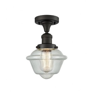 Oxford - 1 Light Semi-Flush Mount In Traditional Style-11 Inches Tall and 7.5 Inches Wide - 1 of 1
