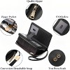 Wikineon Leather Credit Card Holder Wallet for Women RFID Blocking Large Capacity Bifold Zipper Card Case Organizer with Wristlet 45 Slots - 4 of 4