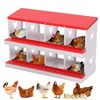 Nesting Boxes for Chickens, Metal Roll Out Laying Nest Box with Perch, Secure Lid Wall Mount or Free Standing - 2 of 4