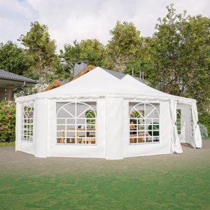 1pc Outdoor Event Tent, PVC-Coated Canopy with Steel Frame, Removable Walls & Carrying Bags for Weddings and Parties - Coolbibila - 1 of 4