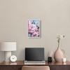 Art Remedy Pink Flowers with Gold Leaves Beach Life Inspired Wall Art Framed - 2 of 4