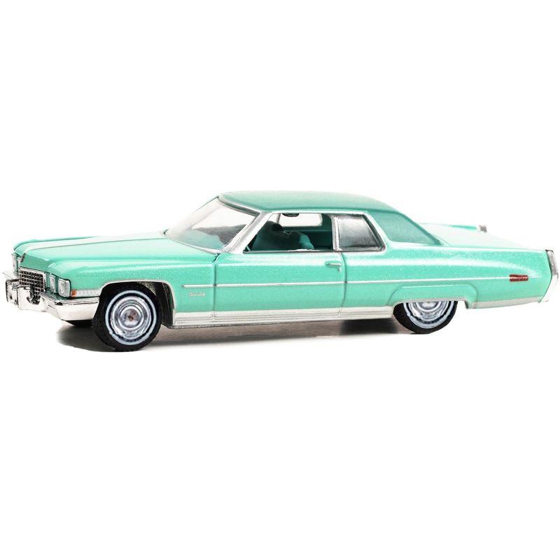 1971 Cadillac Coupe deVille Light Green Met w/Green Interior "Vintage Ad Cars" Series 9 1/64 Diecast Model Car by Greenlight, 2 of 4