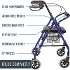 MABIS Rollator Walker, Adjustable Handle Height Folding Walker, Light Weight Aluminum Walker With Basket, Cushioned Seat and Padded Backrest, 23 x 24 - 2 of 4