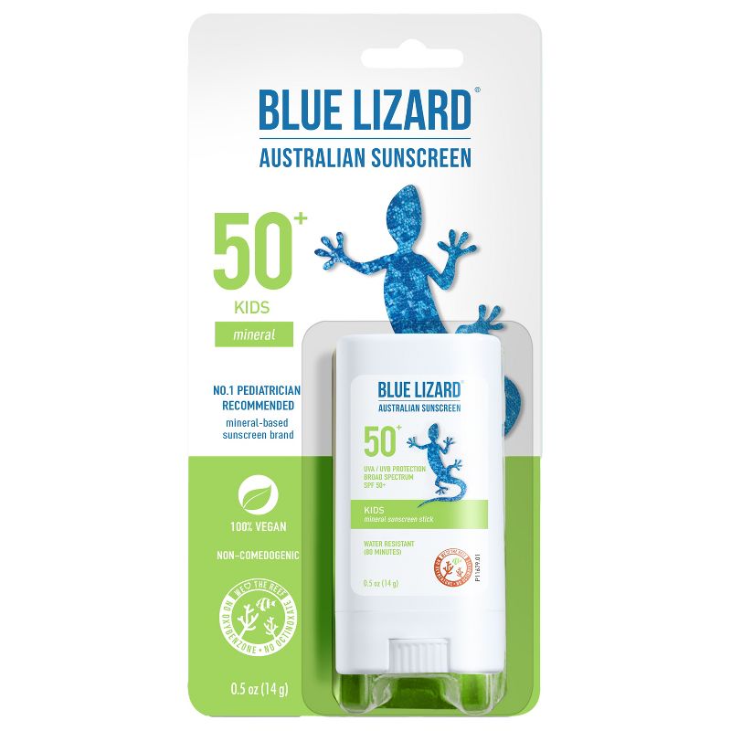 Blue Lizard Kids Mineral Sunscreen Stick&#160;for Face and Body - SPF 50+ - 0.5 oz, 1 of 8