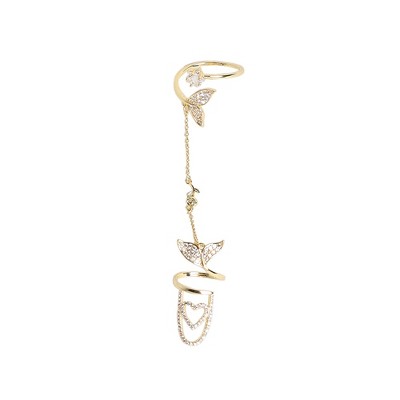 Women's Foliage Heart Nail Ring - Champayane Gold