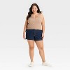 Women's High-Rise Smart Jean Shorts - Ava & Viv™ - 3 of 3