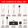 Kaluns Grilling Accessories, Heavy Duty Stainless Steel Grill Set BBQ Grill Accessories for Outdoor Grill with Storage Case and Apron - 2 of 4