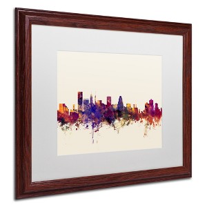 Trademark Fine Art -Michael Tompsett 'Baltimore Maryland Skyline' Matted Framed Art - Brown - 18.75''x22.75'' - 1 of 4