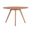 Royal Hampton Dining Table | 47" Round Top | Handmade Natural Brown Mango Wood | Angled Four Legged Base - 2 of 4