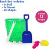 4E's Novelty 12 Sets Beach Toys – Sand Buckets, Shovels & Molds, Kids Summer Party Favors - 3 of 4