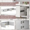 Modern Fluted TV Stand for TVs Up to 78 Inches, Mid-Century Media Console with Storage Cabinets, Drawer & Shelves - 3 of 4