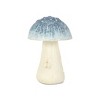 HomeRoots 6" Blue And Off White Cast Iron Mushroom Tabletop Sculpture - 4 of 4