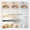 Ludomide 20" Boho Caged Ceiling Fan with Light and Remote, Rattan Chandelier Fan for Bedroom Living Room Kitchen - 3 of 4