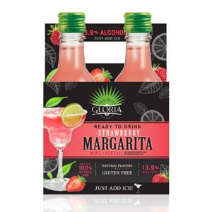 Rancho La Gloria Strawberry Margarita Wine Cocktail - 4pk/187ml Bottles - 1 of 4