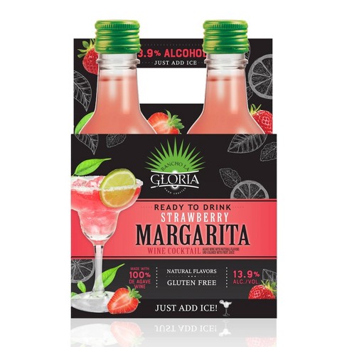 Rancho La Gloria Strawberry Margarita Wine Cocktail - 4pk/187ml Bottles - image 1 of 4