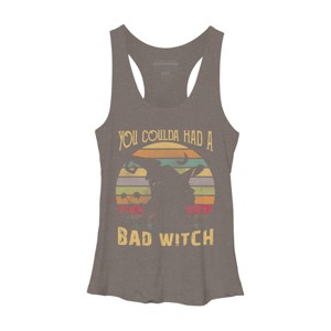 Women's Design By Humans Halloween Funny You Coulda Had Bad Witch By Ering Racerback Tank Top - 1 of 3