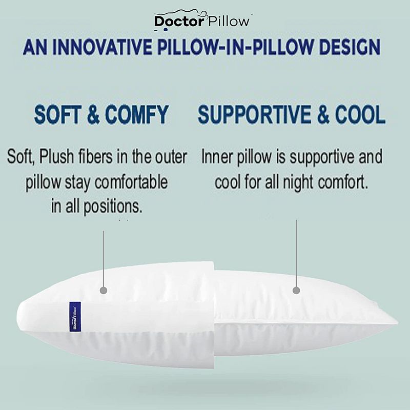 Dr Pillow REMEDY HEALTH PILLOW - Original for Incredible Night's Sleep, Standard, White, 5 of 7