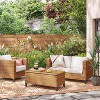 Brookfield Steel Wicker Outdoor Patio Loveseat Light Brown - Threshold™ - image 2 of 4