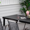 Syemin Patio End Table, Rectangular Outdoor Dining Table with All-Weather Faux Wood Top for Garden, Lawn, Patio, Black, 74.75"*35.5"*29.25" - 2 of 4