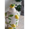 ORRD 8.7x8.7x15" White Ceramic Lidded Jar with Playful Lemon Design - 3 of 4
