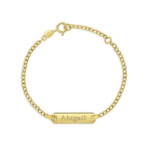 Girls' Classic Curb Identification Bracelet 14k Gold - 5.5" In Season Jewelry - 1 of 1