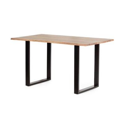 Mcville Modern Industrial Acacia Wood Dining Table Natural/Black - Christopher Knight Home