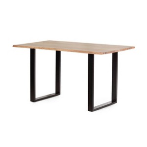 Mcville Modern Industrial Acacia Wood Dining Table Natural/Black - Christopher Knight Home: Sleek Sled Legs, Seats 4 - 1 of 4