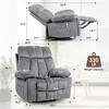 SKRAN Massage Swivel Rocker Recliner Chair with Vibrating Massage and Heating Function, Rocking Function and Side Pocket, USB Charging Port(Grey) - 3 of 4