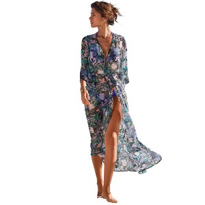 VENUS Womens Bell Sleeve Long Cover-Up - 1 of 4