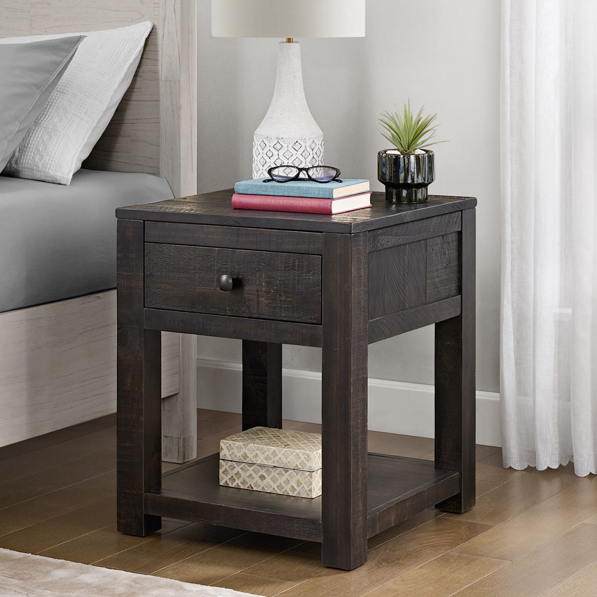Alaterre Furniture 20-Inch End Table with Storage - thumbnail 4