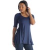 Womens Elbow Sleeve Swing Tunic Top - 24seven Comfort Apparel™ - 2 of 4