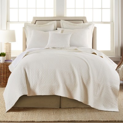 Tan Twin Faux Linen Split Corner Bed Skirt