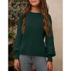 Clearlove Girls' Chunky Rib Knit Sweater - Cozy Long Sleeve Pullover Top - 2 of 4