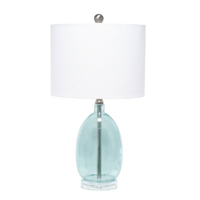 Table lamps blue store glass