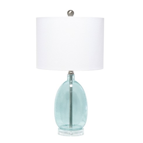 Blue glass on sale lamp shade