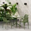 WestinTrends Playa 5-Piece Modern Square Patio Dining Table Set with Stackable Patio Dining Chairs, Olive Green - 2 of 4