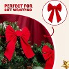 Joyfy 12-Pack Red Velvet Christmas Bows - 13"x9" Decorative Bows for Wreaths, Trees & Holiday Decor (Indoor/Outdoor) - 2 of 4